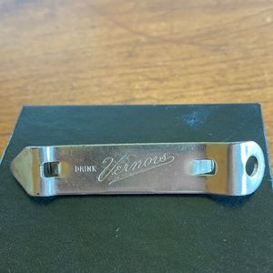 Vintage Vernors Vaughan USA complimentary advertising silver tone bottle opener